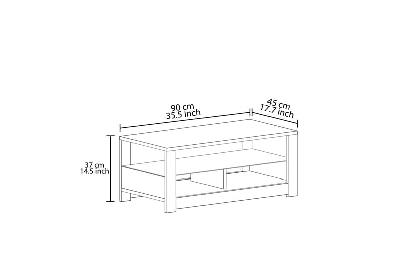 Griselda Soffbord 90 cm - Ek - Möbler - Bord & matgrupp - Soffbord