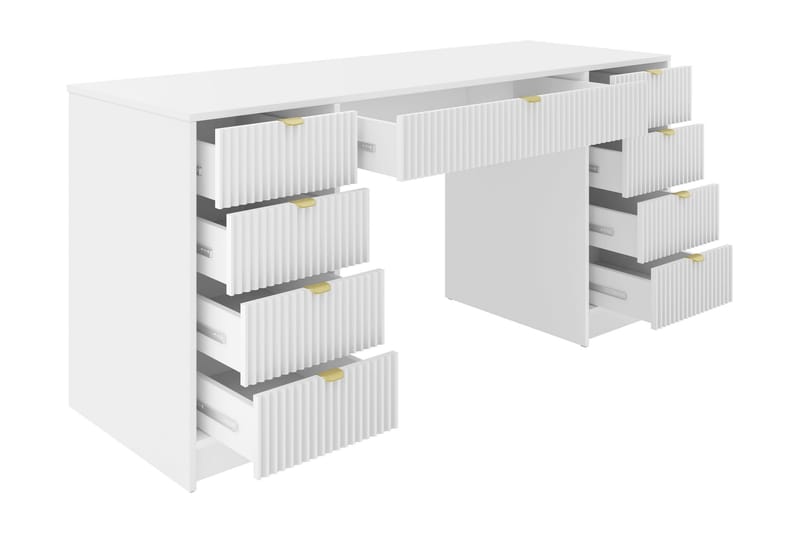 Gudelia Sminkbord 154 cm - Vit - Möbler - Bord & matgrupp - Sminkbord & toalettbord