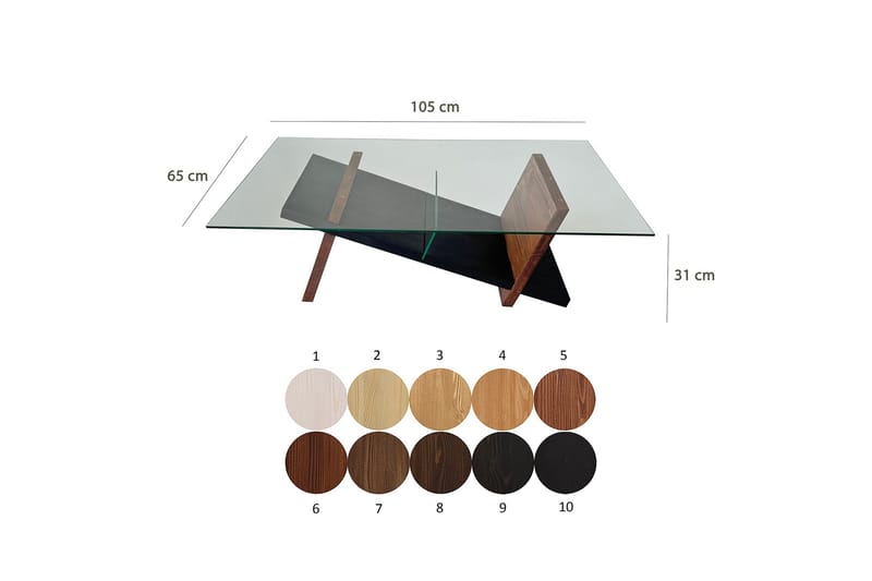 Gweneth Soffbord 105 cm - Svart/Brun - Möbler - Bord & matgrupp - Soffbord