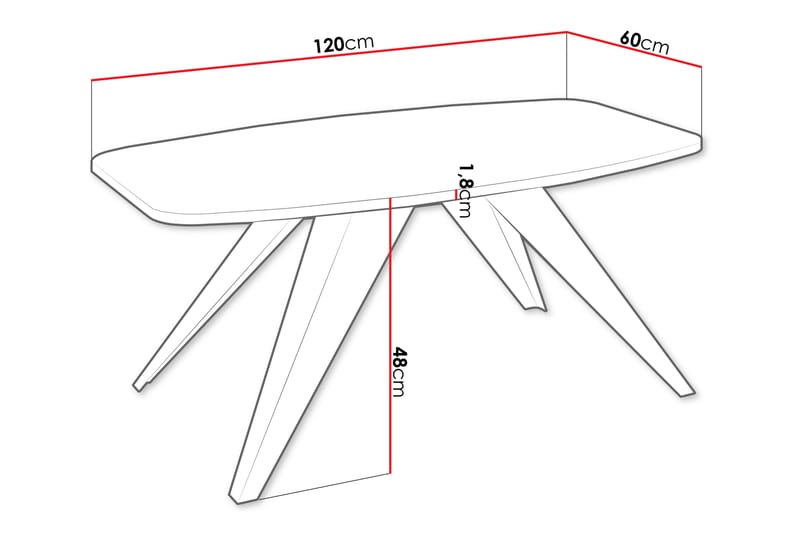 Hilts Soffbord 120 cm - Svart/Beige - Möbler - Bord & matgrupp - Soffbord