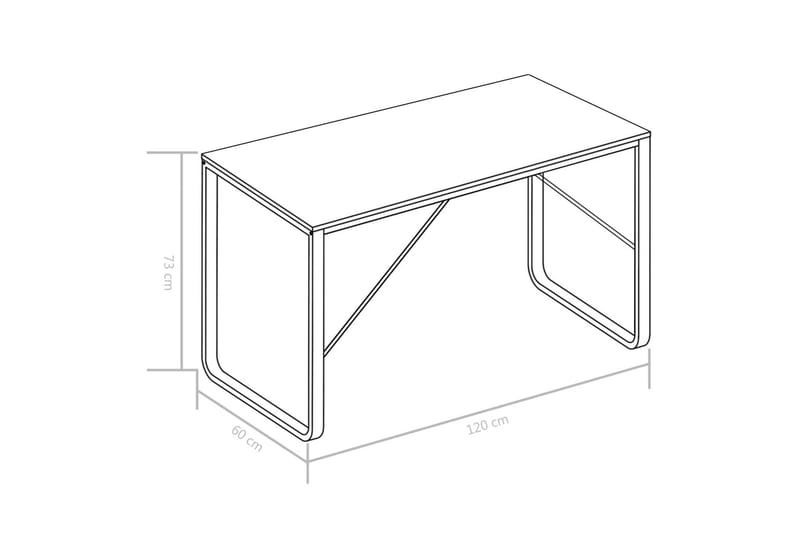 Datorbord svart och ek 120x60x73 cm - Svart - Möbler - Bord & matgrupp - Kontorsbord - Skrivbord