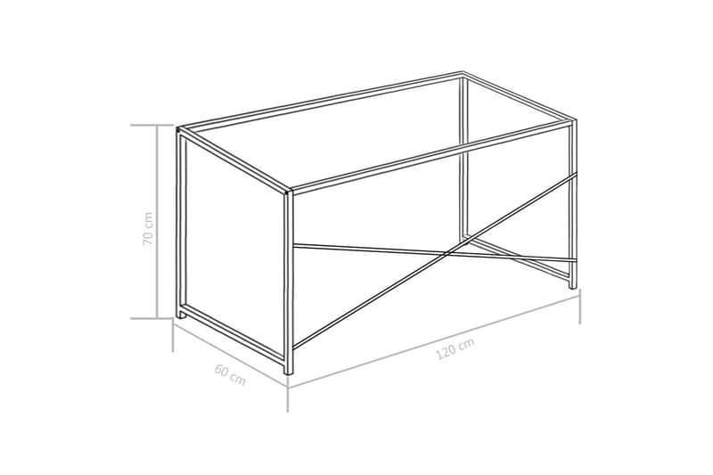 Datorbord vit och ek 120x60x70 cm - Vit - Möbler - Bord & matgrupp - Kontorsbord - Skrivbord