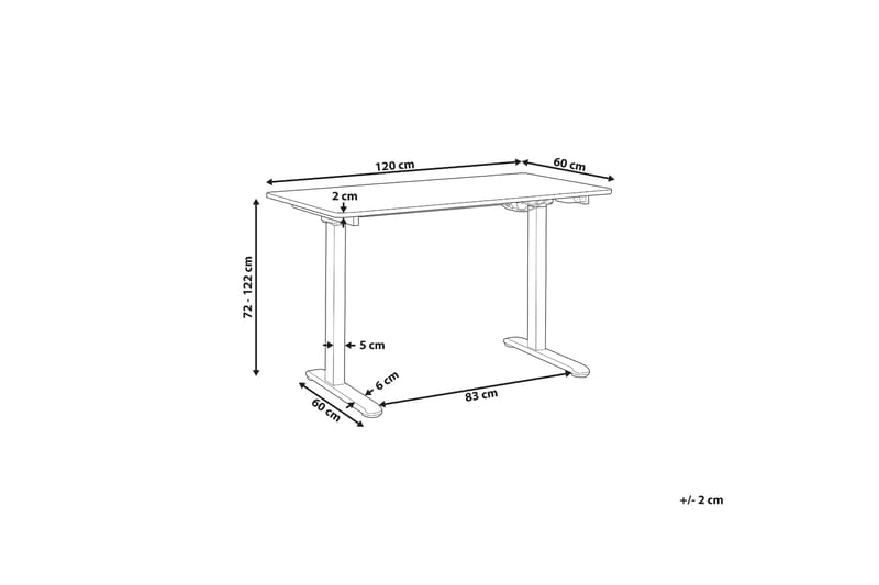 Faraday Skrivbord 60x120 cm - Vit - Möbler - Bord & matgrupp - Kontorsbord - Skrivbord