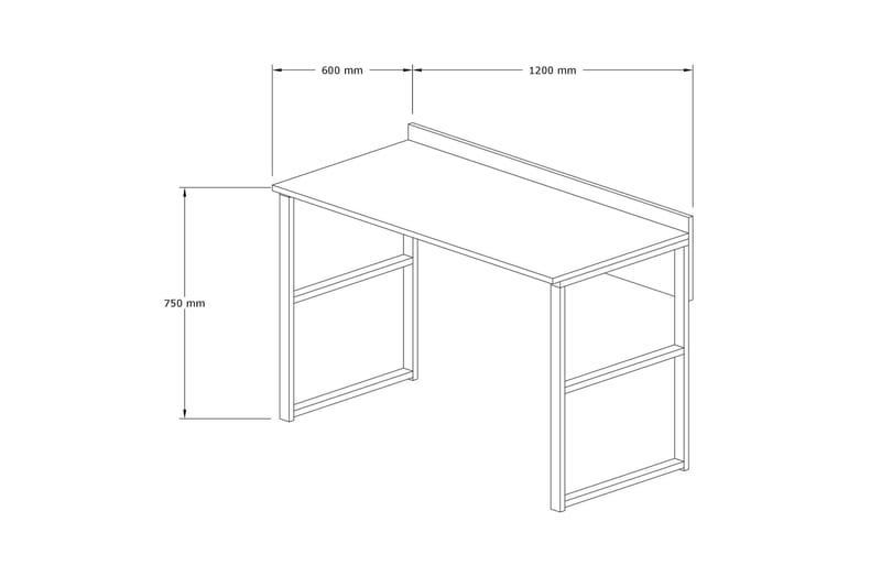 Skrivbord Dehana 120 cm - Brun/Svart - Möbler - Bord & matgrupp - Kontorsbord - Skrivbord