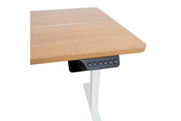 Skrivbord Ergo med 1 motor 120x60 cm Vit/ek - Möbler - Bord & matgrupp - Kontorsbord - Skrivbord