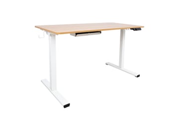 Skrivbord Ergo med 1 motor 120x60 cm Vit/ek - Möbler - Bord & matgrupp - Kontorsbord - Skrivbord