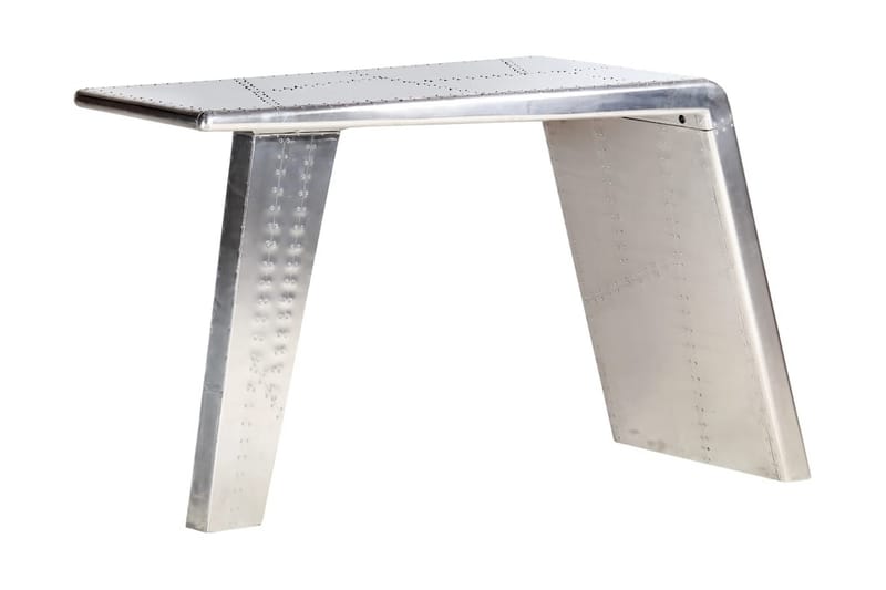 Skrivbord flygplansdesign silver 112x50x76 cm metall - Silver - Möbler - Bord & matgrupp - Kontorsbord - Skrivbord