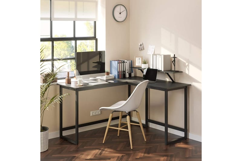 Skrivbord Lucalla - Svart - Skrivbord - Datorbord - Klaffbord & hopfällbart bord - Marmorbord - Höj och sänkbart skrivbord