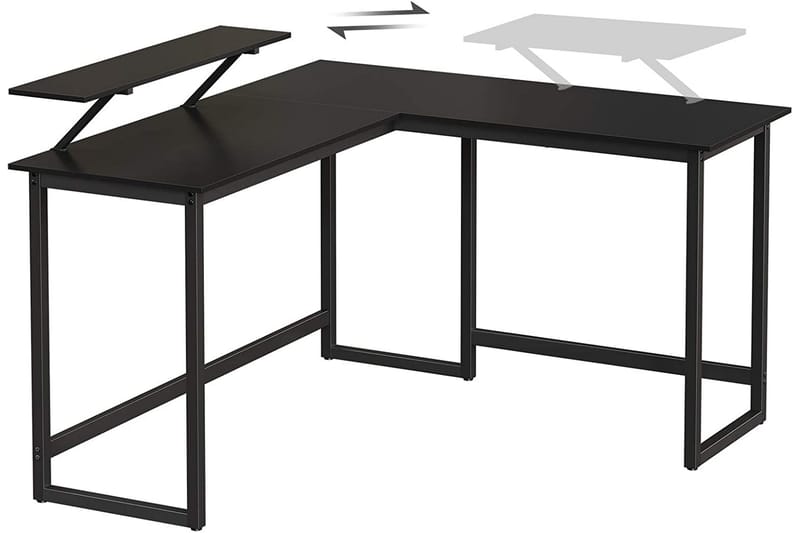 Skrivbord Lucalla - Svart - Skrivbord - Datorbord - Klaffbord & hopfällbart bord - Marmorbord - Höj och sänkbart skrivbord
