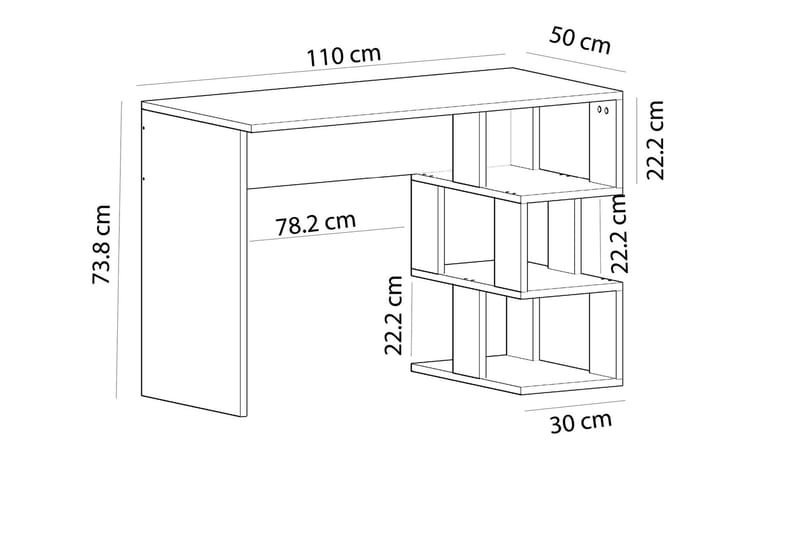 Skrivbord Myle 110 cm - Vit - Möbler - Bord & matgrupp - Kontorsbord - Skrivbord