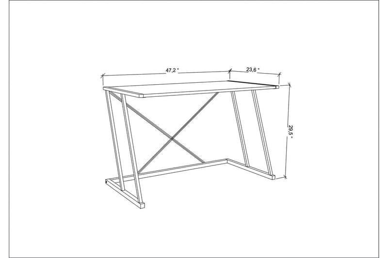 Skrivbord Oxaca 60x75x114 cm - Svart - Möbler - Bord & matgrupp - Kontorsbord - Skrivbord