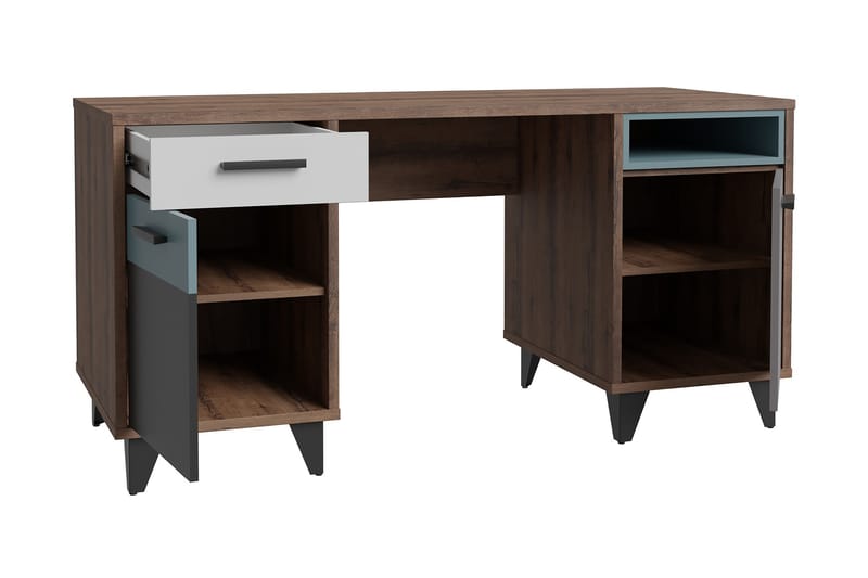 Skrivbord Sapes 150 cm - Flerfärgad - Skrivbord - Datorbord - Klaffbord & hopfällbart bord - Marmorbord - Höj och sänkbart skrivbord