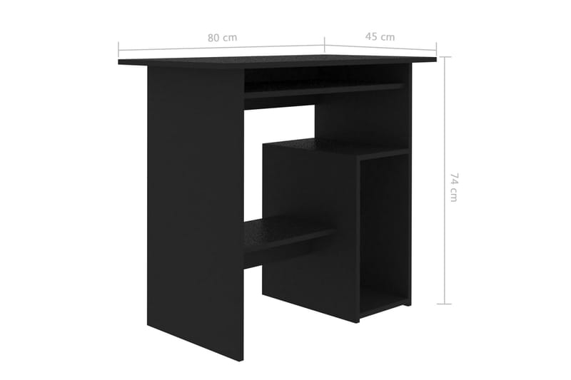 Skrivbord svart 80x45x74 cm spånskiva - Svart - Möbler - Bord & matgrupp - Kontorsbord - Skrivbord