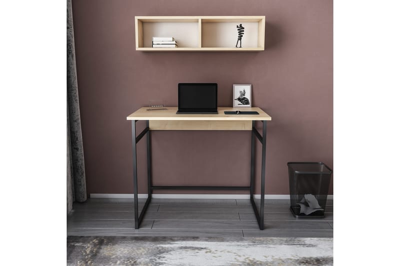Skrivbord Yepan 60x75x90 cm - Svart - Skrivbord - Datorbord - Klaffbord & hopfällbart bord - Marmorbord - Höj och sänkbart skrivbord