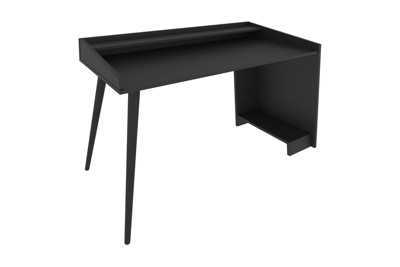 Skrivbord Zakkum 59x88,3x121,8 cm med förvaring - Svart - Skrivbord - Datorbord - Klaffbord & hopfällbart bord - Marmorbord - Höj och sänkbart skrivbord