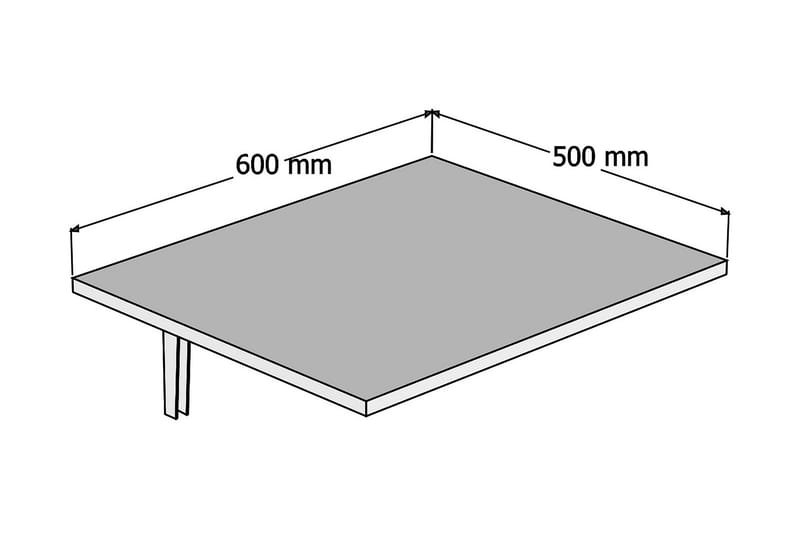 Vikbart Bord Cunninghan 50 cm - Vit - Möbler - Bord & matgrupp - Kontorsbord - Skrivbord