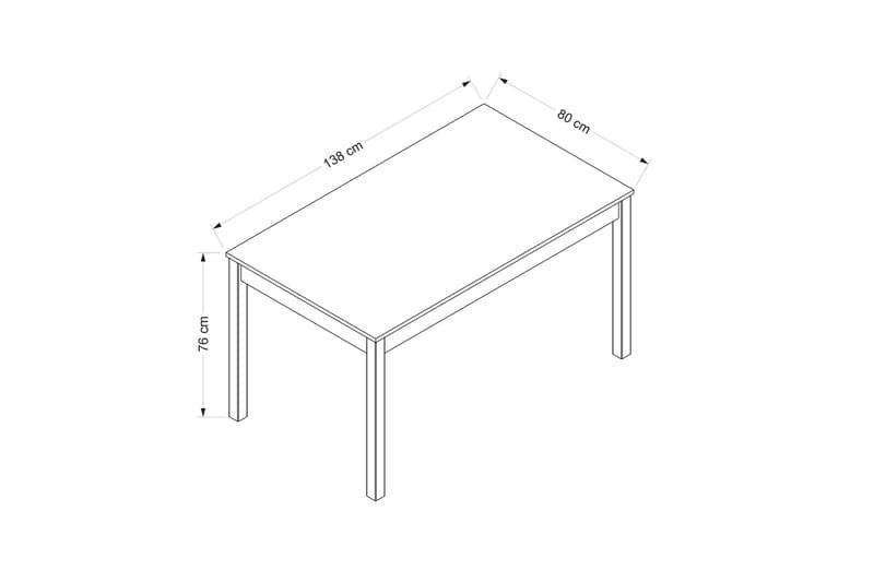 Matbord Elevate 138 cm Rektangulär - Svart - Möbler - Bord & matgrupp - Matbord & köksbord