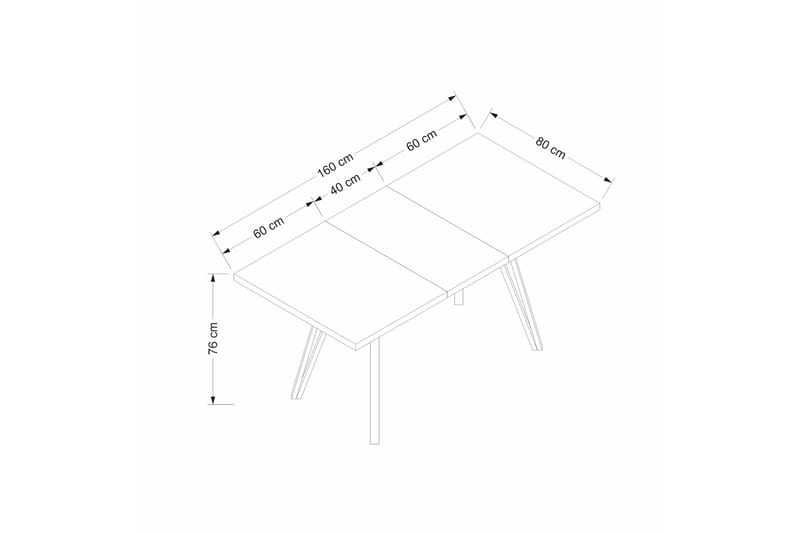 Matbord Hameed 160 cm Rektangulär - Ek - Möbler - Bord & matgrupp - Matbord & köksbord