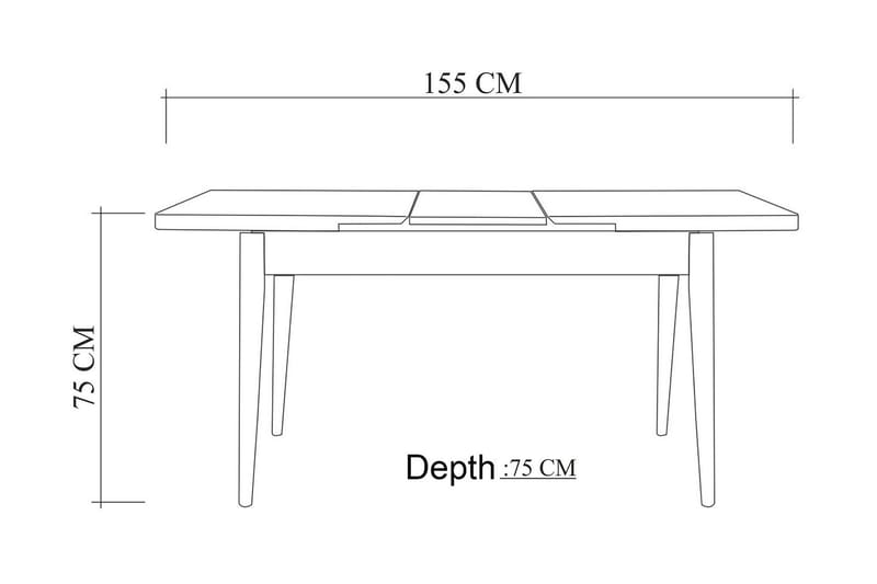 Matbord Duigen 120x75x120 cm - Grön - Möbler - Bord & matgrupp - Matbord & köksbord