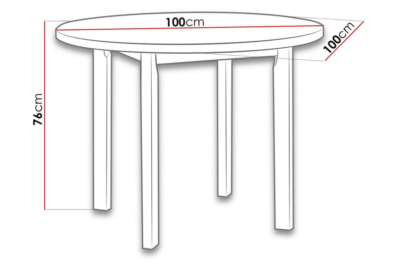 Matbord Farinas - Vit - Klaffbord & hopfällbart bord - Marmorbord - Matbord & köksbord