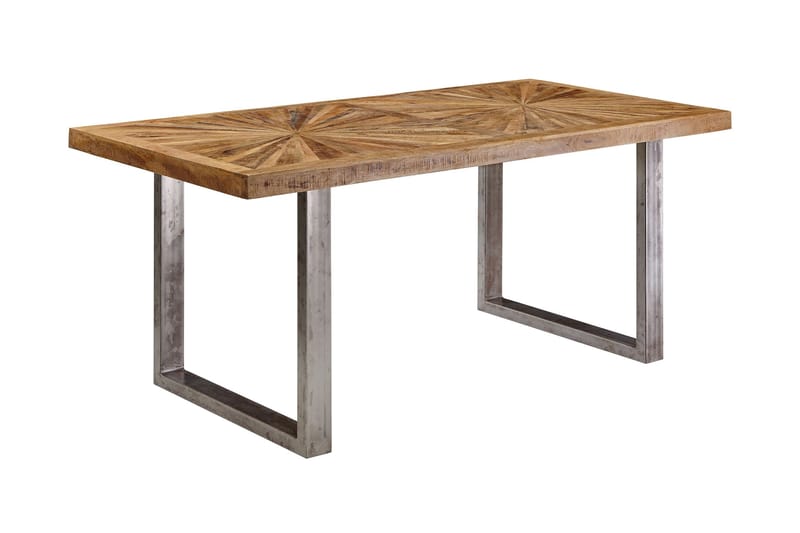 Matbord Gaddana 200 cm - Brun/Silver - Klaffbord & hopfällbart bord - Marmorbord - Matbord & köksbord