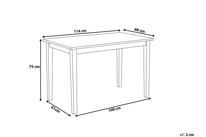 Matbord Georgia 115 cm - Vit - Matbord & köksbord