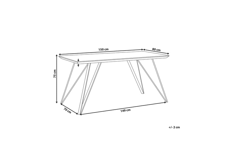 Matbord Hafslo 150 cm - Vit/Guld - Möbler - Bord & matgrupp - Matbord & köksbord