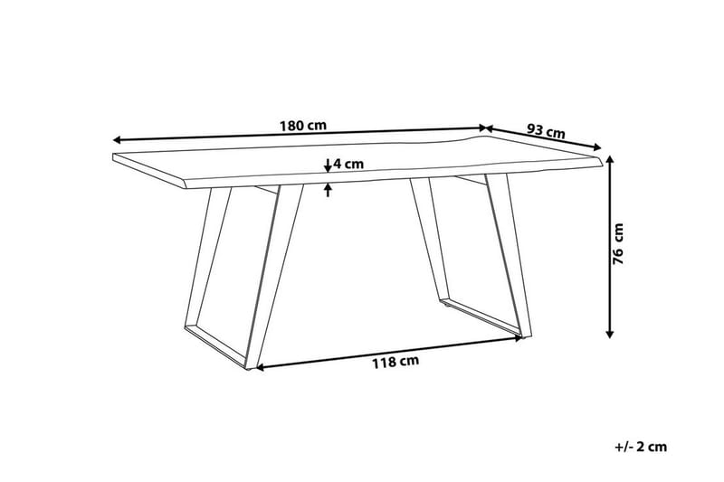 Matbord Jaipur 180 cm - Trä|Natur - Möbler - Bord & matgrupp - Matbord & köksbord