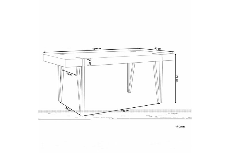 Matbord Longville 180x90 cm - Trä/natur - Möbler - Bord & matgrupp - Matbord & köksbord