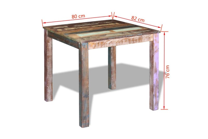 Matbord massivt återvunnet trä 80x82x76 cm - Flerfärgad - Möbler - Bord & matgrupp - Matbord & köksbord