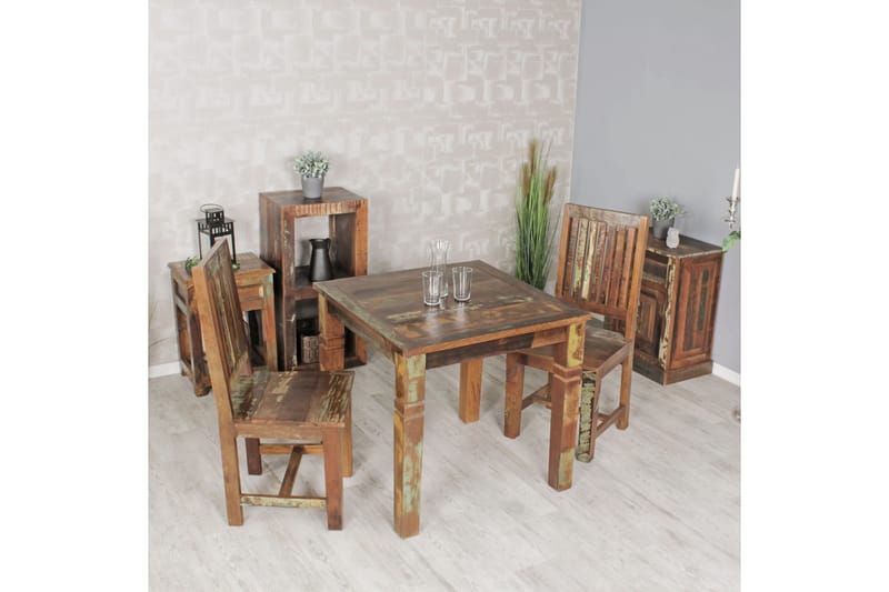 Matbord Mirao 80 cm - Flerfärgad - Klaffbord & hopfällbart bord - Marmorbord - Matbord & köksbord