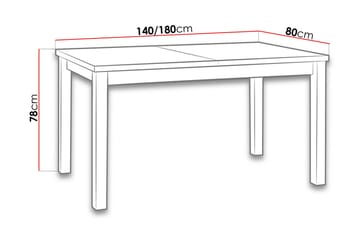 Matbord Modena 140x80x78 cm - Vit - Möbler - Bord & matgrupp - Matbord & köksbord