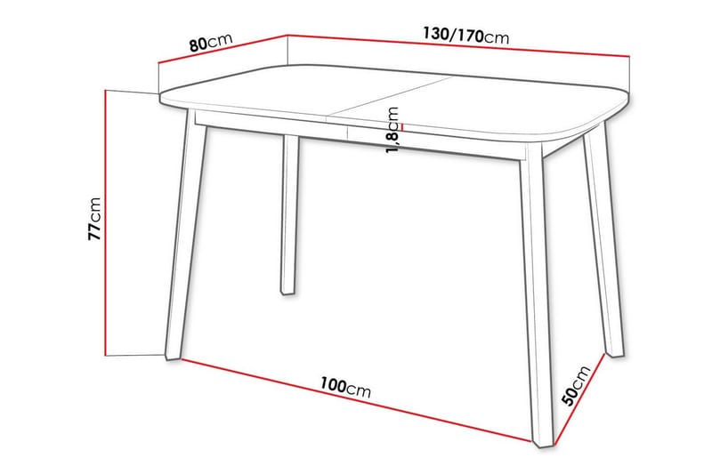 Matbord Narberth 80 cm - Svart - Möbler - Bord & matgrupp - Matbord & köksbord