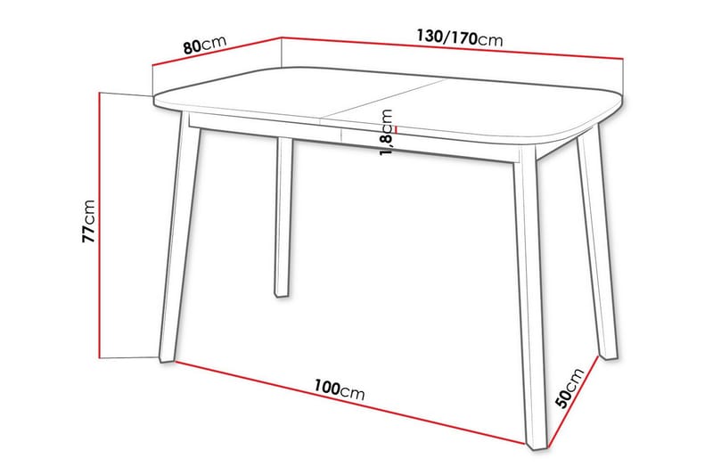 Matbord Narberth 80 cm - Vit - Möbler - Bord & matgrupp - Matbord & köksbord