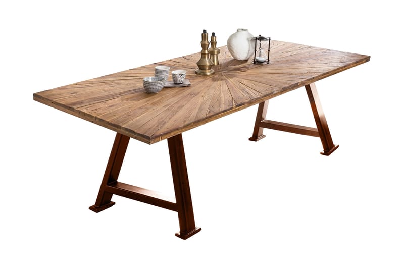 Matbord Raital 200x100 cm - Återvunnet Trä/Brun - Klaffbord & hopfällbart bord - Marmorbord - Matbord & köksbord