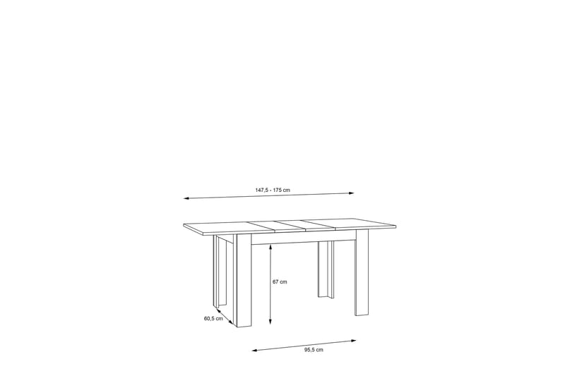 Matbord Satniysa Förlängningsbart 120 cm - Brun - Möbler - Bord & matgrupp - Matbord & köksbord