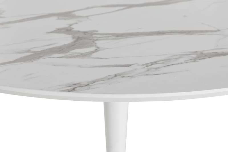 Matbord Severo 100 cm Runt - Grå - Klaffbord & hopfällbart bord - Marmorbord - Matbord & köksbord