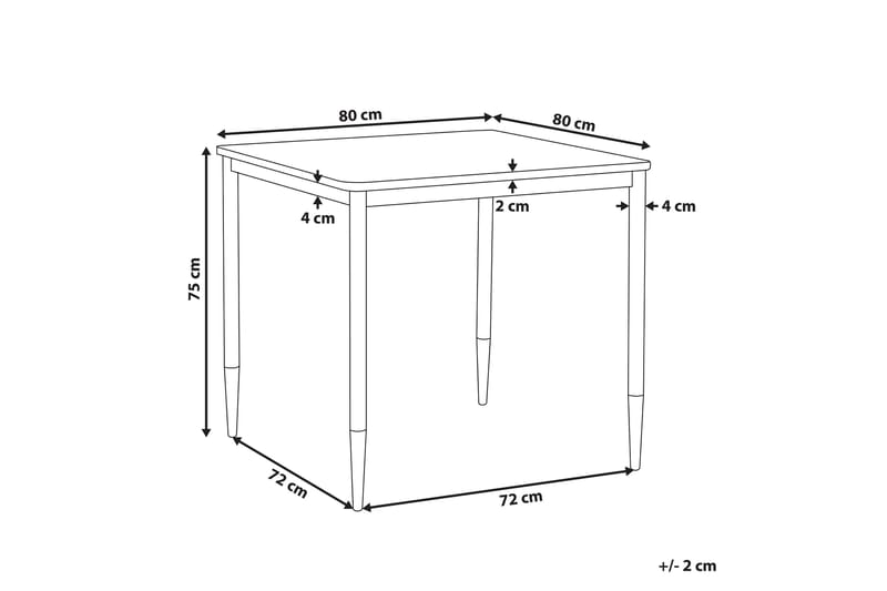 Matbord Shamley 80 cm - Svart/Guld - Möbler - Bord & matgrupp - Matbord & köksbord