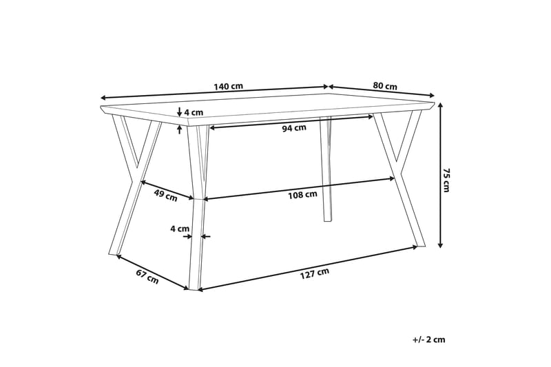 Matbord Siere 140x80 cm - Brun - Möbler - Bord & matgrupp - Matbord & köksbord