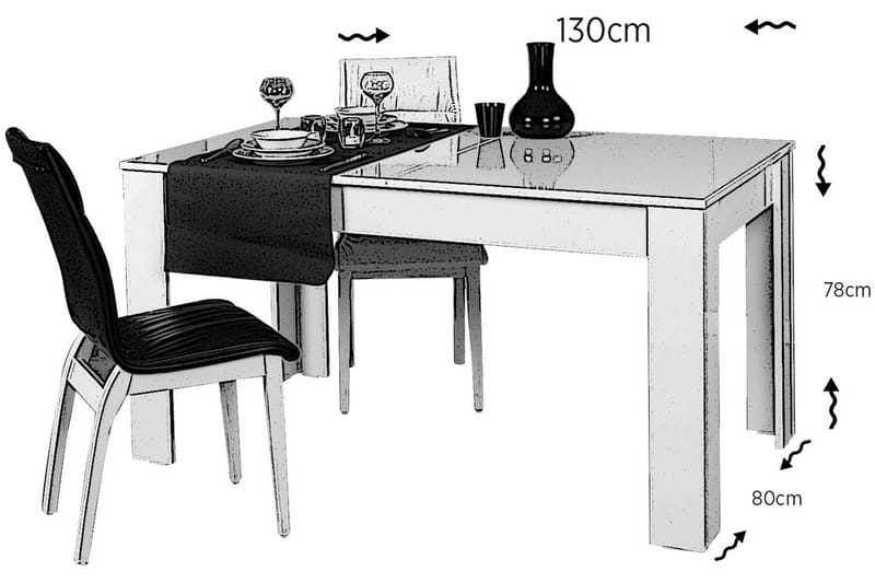 Matbord Skoglund Förlängningsbart - Vit - Möbler - Bord & matgrupp - Matbord & köksbord