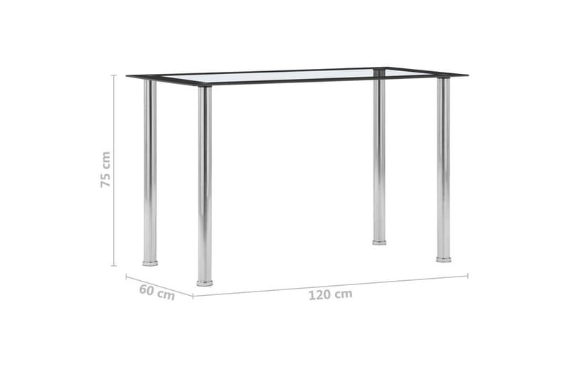 Matbord svart och transparent 120x60x75 cm härdat glas - Svart - Möbler - Bord & matgrupp - Matbord & köksbord