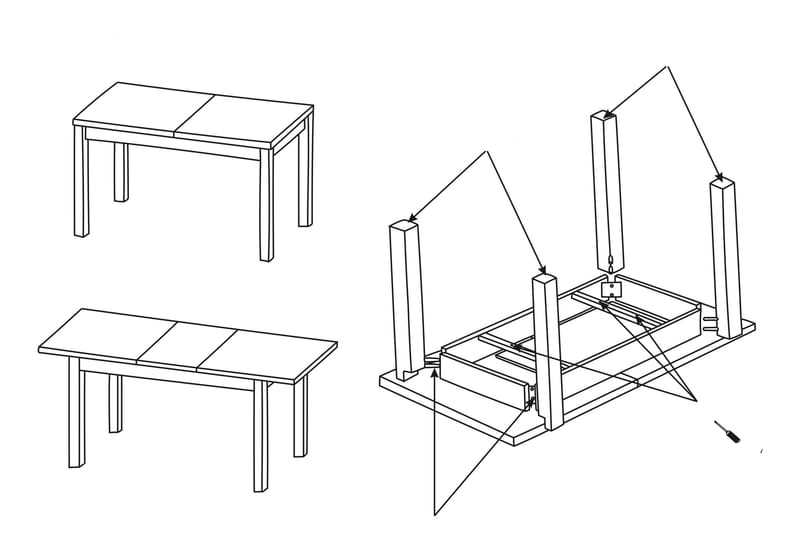 Matbord Tabell 140x80x78 cm - Vit - Möbler - Bord & matgrupp - Matbord & köksbord