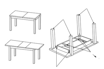 Matbord Tabell 170x100x76 cm - Vit - Möbler - Bord & matgrupp - Matbord & köksbord