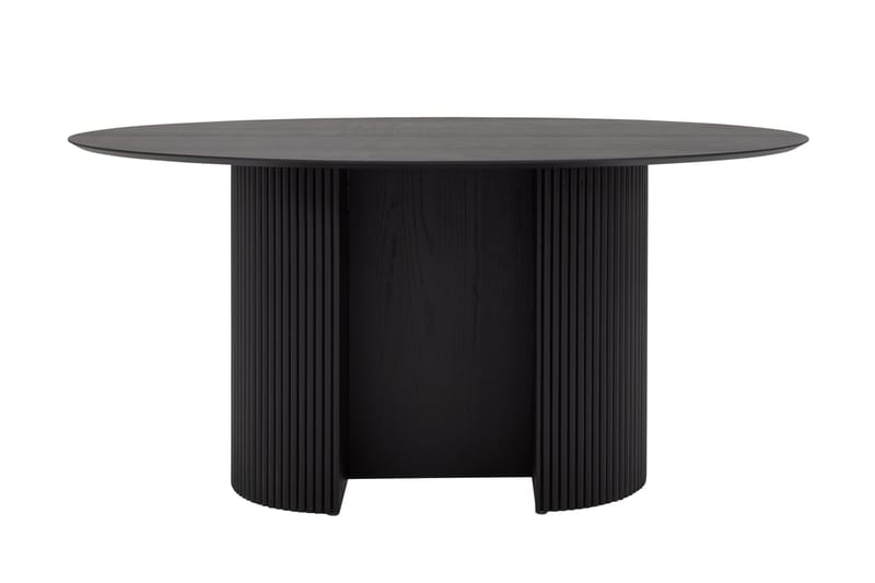 Matbord Treyarch Ovalt 160 cm - Svart - Klaffbord & hopfällbart bord - Marmorbord - Matbord & köksbord
