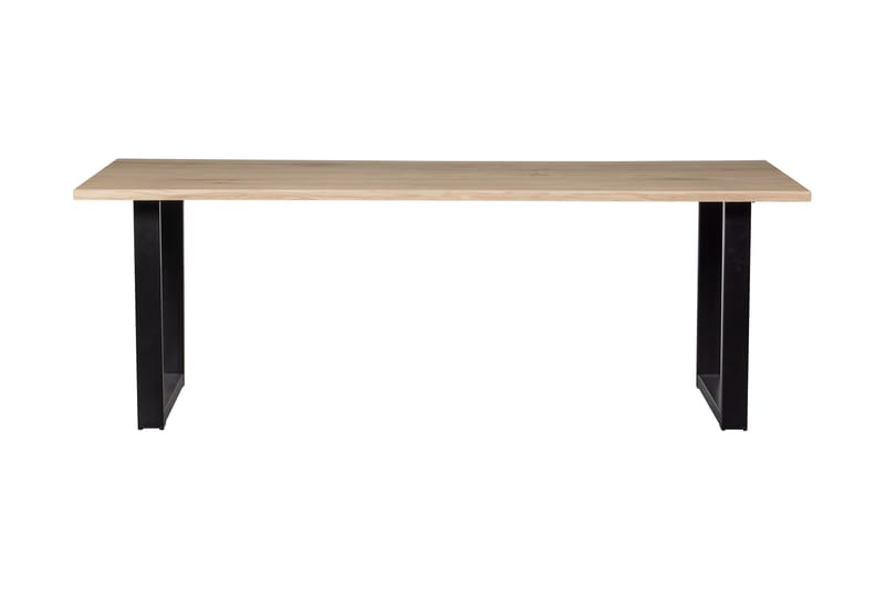 Matbord Tuor U-Formade Ben 199 cm - Ek/Svart - Klaffbord & hopfällbart bord - Marmorbord - Matbord & köksbord