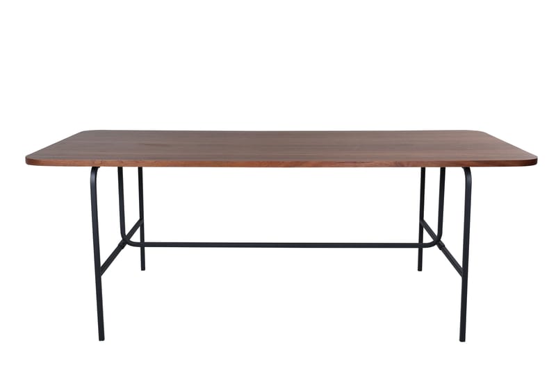 Matbord Unnao 200 cm - Valnötsbrun/Svart - Marmorbord - Matbord & köksbord - Klaffbord & hopfällbart bord