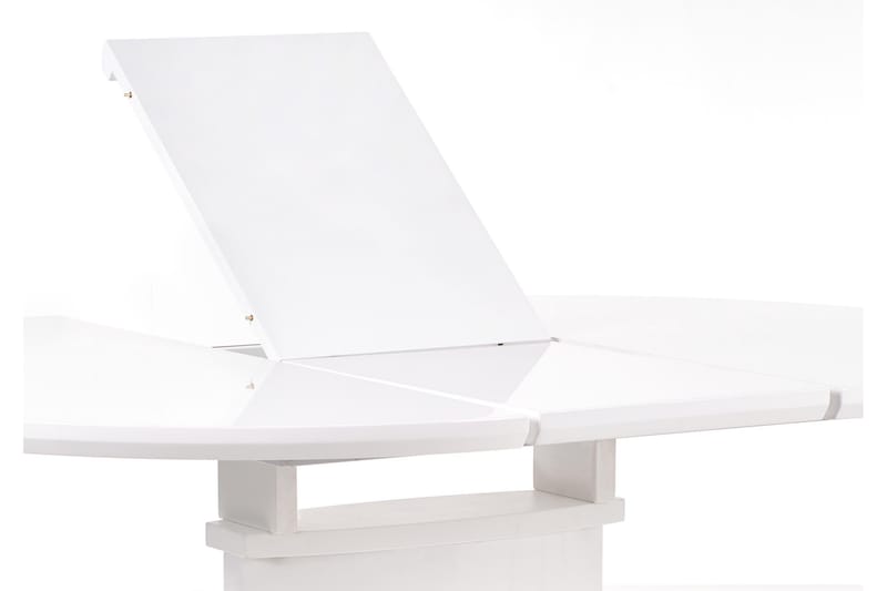 Matbord Varlene Förlängningsbart 120 cm Rund - Vit - Klaffbord & hopfällbart bord - Marmorbord - Matbord & köksbord