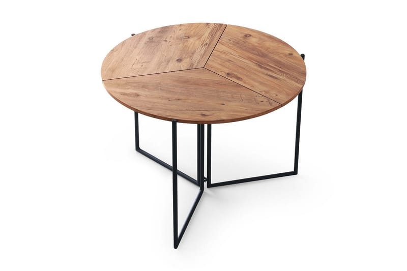Matbord Yaprak 100 cm - Natur/Svart - Klaffbord & hopfällbart bord - Marmorbord - Matbord & köksbord