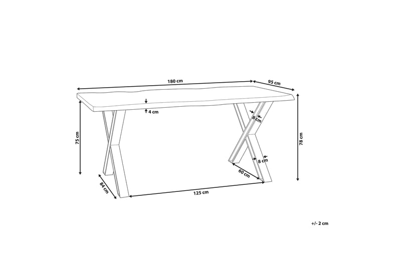 Matbord Yoon 180x95 cm - Brun - Möbler - Bord & matgrupp - Matbord & köksbord