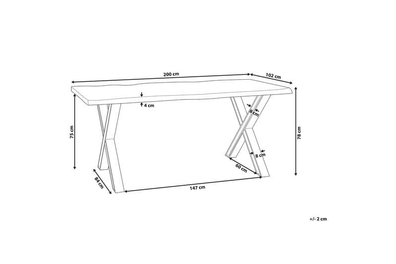 Matbord Yoon 200x102 cm - Brun - Möbler - Bord & matgrupp - Matbord & köksbord